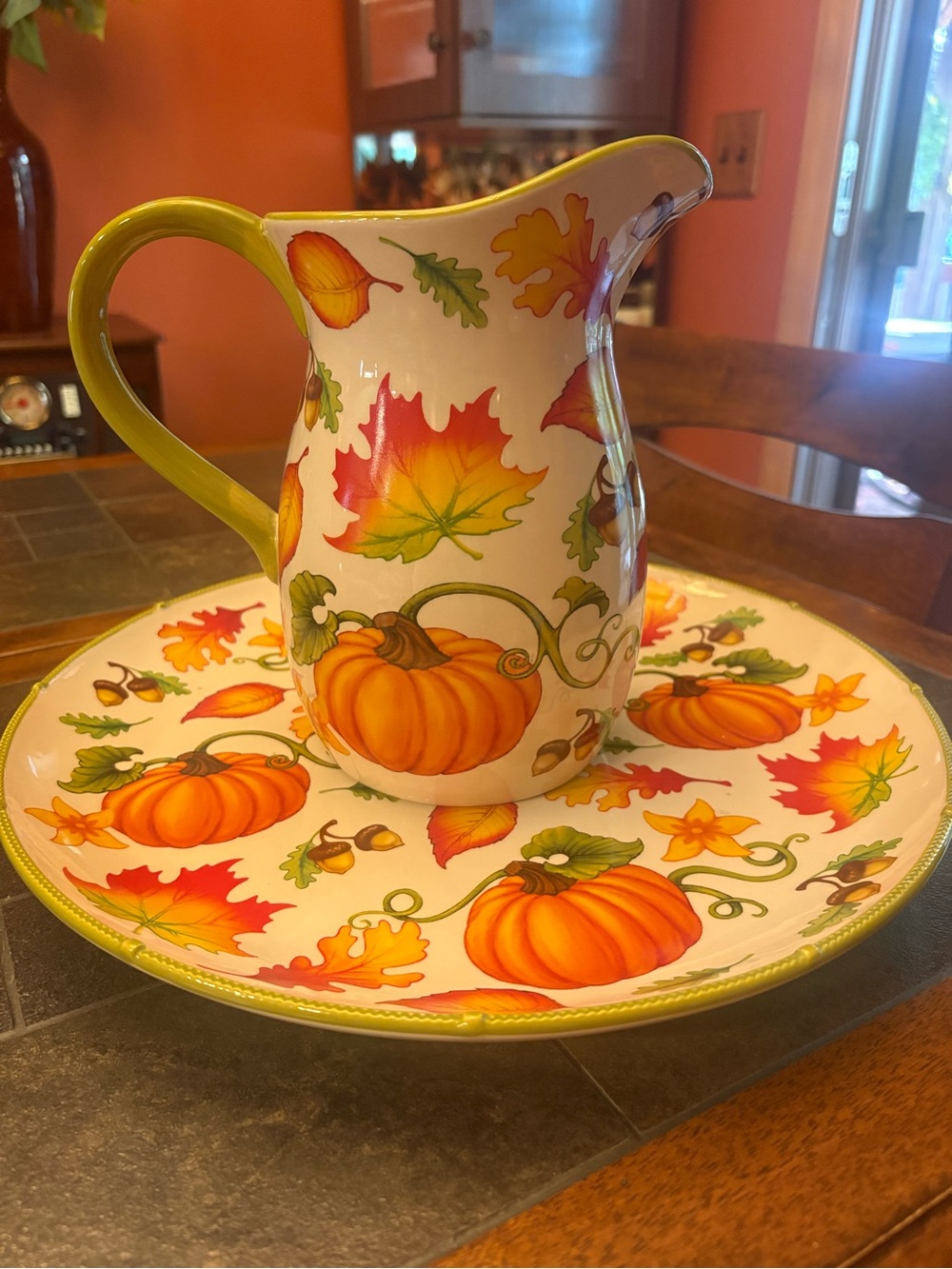 Temp-tations Harvest Mix Pitcher with Platter